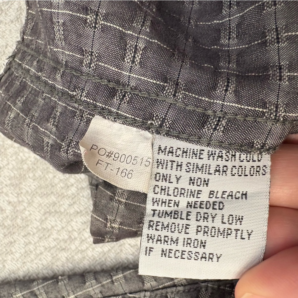 Men's Gray Checkered Shirt - Picture 6 of 7